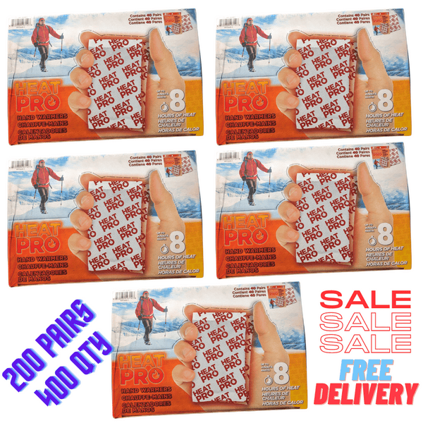 Hand Warmers Glove Warmer Pocket Warm Heat Packets | (2 Packs) | Pack of 40 - 5 BOX