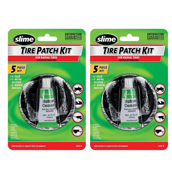 Slime 24016 Tire Patch Kit with Glue (2 Pack)