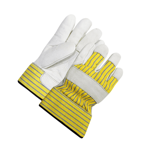 BOB DALE GLOVES 40-9-173PL Classic Work Gloves Fitter, Insulated Universal White with Blue/Yellow Stripe