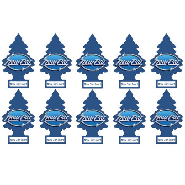 Little Trees Car Freshener, New Car Scent, 10-Pack