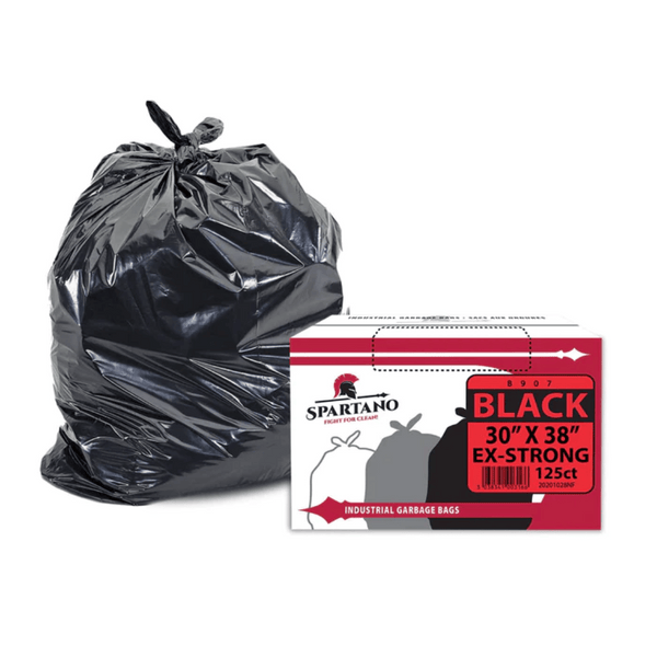 Spartano - Garbage Bags - Ex-Strong - Black - 30"x38" [125 CT]