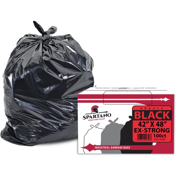 Spartano - Garbage Bags - Ex-Strong - Black - 42"x48" [100 CT]